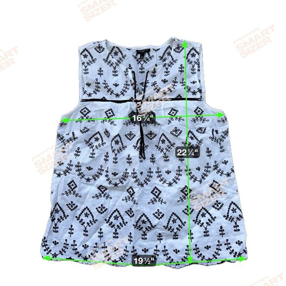 6 for $20 Talbots Petite sleeveless embroidered top in size SP - Picture 2 of 6